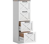 HOMCOM Cajonera Escritorio con 2 Cajones Soporte para Impresora con Riel Colgante para A4 y Carta Blanco Blanco-40X40X71 cm
