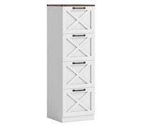 HOMCOM Cajonera Escritorio con 2 Cajones Soporte para Impresora con Riel Colgante para A4 y Carta Blanco Blanco-40X40X131 cm