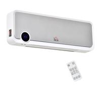 HOMCOM Calefactor Eléctrico Bajo Consumo 1000W/2000W 56x11,7x18,5cm Blanco | PTC Calentador Cerámico, Pantalla LED, Control Remoto, Temporizador de 12H, Termostato, Protección contra Recalentamiento