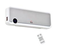 HOMCOM Calefactor Baño de Pared 1000W/2000W con Mando a Distancia Pantalla LED Temporizador 12H Termostato Blanco Aosom España