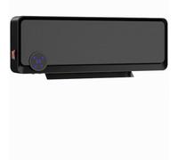 HOMCOM Calefactor Eléctrico Bajo Consumo 1000W/2000W de Pared IPX2 Negro | Calefactor de Baño, Función de Oscilación, Pantalla LED, Protección Sobrecalentamiento, Temporizador, Mando a Distancia