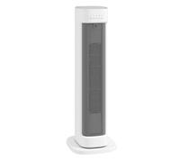 Homcom calefactor eléctrico bajo consumo, 2000w ptc, termoventilador con 3 modos, termostato regulable, temporizador, protección contra vuelcos y sobrecalentamiento, control remoto para 15-20㎡, blanco