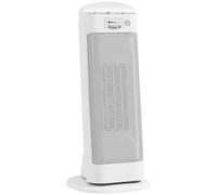 HOMCOM Calefactor Eléctrico Bajo Consumo Aire Caliente, 2000W PTC, Blanco