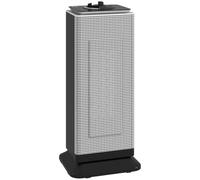 HOMCOM Calefactor Eléctrico Bajo Consumo Cerámico 2000W PTC 3 Modos Negro | Termostato Regulable, Oscilación de 55°, Protección contra Vuelcos y Sobrecalentamiento, para 15㎡ en Dormitorio