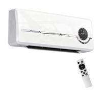Homcom calefactor eléctrico bajo consumo cerámico de pared, 2000w, con 3 modos, pantalla led, termostato regulable, temporizador 24h, oscilación, mando a distancia y detección de ventanas abiertas