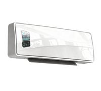Homcom calefactor eléctrico cerámico de pared, 2000w, con 3 modos, pantalla led, termostato regulable, temporizador 24h, oscilación, mando a distancia y detección de ventanas abiertas 18.7 cm
