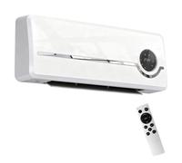 Homcom calefactor eléctrico bajo consumo cerámico de pared, 2000w, con 3 modos, pantalla led, termostato regulable, temporizador 24h, oscilación, mando a distancia y detección de ventanas abiertas