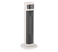 Homcom calefactor eléctrico cerámico ptc, 2000w, con 4 modos, control remoto, termostato regulable, oscilación 70°, temporizador 12h, protección contra sobrecalentamiento y vuelcos, para 20 ㎡, blanco