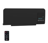 HOMCOM Calefactor Eléctrico de Pared 1000W/2000W Estufa con Pantalla LED y Mando a Distancia 54,5x12x21,5 cm Negro Aosom España