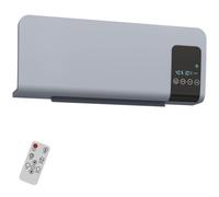 HOMCOM Calefactor Eléctrico de Pared 1000W/2000W Estufa con Pantalla LED y Mando a Distancia 54,5x12x21,5 cm Gris Aosom España