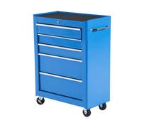 HOMCOM Carro de Herramientas Taller Movil Maletin con 5 Cajones Ruedas 3 Colores