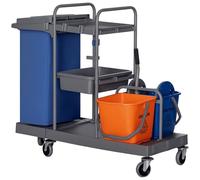 HOMCOM Carro de Limpieza con Bolsa de Basura 111x63,3x103 cm Multicolor