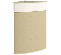 HOMCOM Cesto de Ropa de Bambú 55L, Cesto Triángulo con Bolsa Desmontable y Lavable, Tapa, Asa, 35x35x60cm, Natural