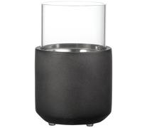 HOMCOM Chimenea Bioetanol Sobremesa Capacidad de 0,4L Combustión de 2,5h para Interior y Exterior 12x12x19cm Gris Oscuro Aosom España