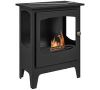 HOMCOM Chimenea de Etanol 7000BTU Tanque de 1,2 L 39x26x54 cm Negro negro