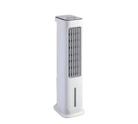 HOMCOM Climatizador Evaporativo 75W Altura 86 cm Oscilante con Control Remoto Depósito 5L Temporizador 12h y Pantalla LED Táctil Blanco