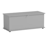 HOMCOM Cofre de almacenamiento, banco de almacenaje con tapa abatible y bisagras de seguridad, 100 x 40 x 40 cm, gris Aosom España