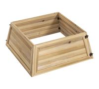 HOMCOM Collar de Árbol de Navidad 65 x 65 cm de Madera de Pino Madera Natural Aosom España