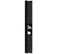 HOMCOM Columna de Baño Estrecha 2 Puertas 20x20x185 cm Negro