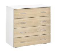 HOMCOM Cómoda con 4 Cajones Moderna para Dormitorio Pasillo Sala de Estar