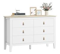 HOMCOM Cómoda de 3 Cajones Tiradores de PU Cajonera 120x40x78 cm Blanco