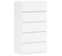 HOMCOM Cómoda de 5 cajones Sinfonier de dormitorio Cajonera Estrecha, 55x34x100 cm Aosom España