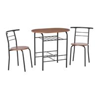 HOMCOM Conjunto de Mesa Moderna con 2 Sillas para Comedor Conjunto de 3 Piezas de Muebles Ahorro de Espacio para Cocina Balcón Aosom España