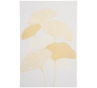 HOMCOM Cuadro de Arte en Lienzo Hojas de Ginkgo Biloba 90x60 cm 1 Parte | Impresión Artística, Decoración de Pared, Salón, Oficina, Dormitorio