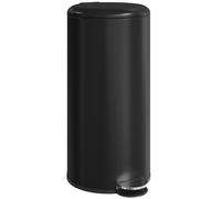 HOMCOM Cubo de basura 30L con pedal y tapa, contenedor con cubeta interior, función Soft-Close 36 x 30 x 63,5 cm, negro Aosom España