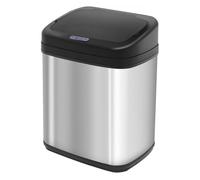 HOMCOM Papelera de Cocina 20L con Sensor Infrarrojo 33x25x42,5 cm Plata y Negro Silver