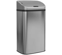 HOMCOM Cubo de Basura Cocina Automático 48 L Sensor Infrarrojo Plata Plata