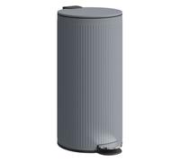 HOMCOM Cubo de Basura Cocina con Pedal, 30L, Papelera de Cocina Metálico con Tapa de Cierre Suave y Cubo Extraíble, para Dormitorio, Oficina, Estudio y Salón, 36x30x60,5 cm, Gris Oscuro