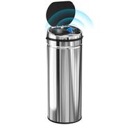 HOMCOM, cubo de basura con sensor de 50 litros, contenedor de residuos eléctrico y automático con tapa