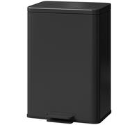 HOMCOM: Cubo de basura de 20 litros, cubo de pisón con tapa de cierre suave, pedal y cubo interior