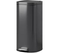 HOMCOM, cubo de basura de 30 litros para cocina, con tapa, sistema de cierre suave y función de sujeción abierta