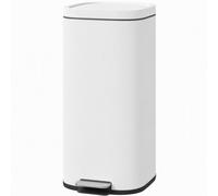 HOMCOM, cubo de basura de 30 litros para cocina, con tapa, sistema de cierre suave y función de sujeción abierta
