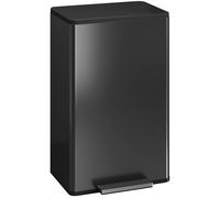HOMCOM Cubo de Cocina 45 L con Pedal Tapa de Cierre Suave Cubeta Interior Extraíble Negro Aosom España