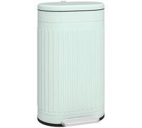 HOMCOM Cubo de pedal de 30L con tapa y pedal, cubo de basura con cubo interior extraíble, función de cierre suave, verde, 36,5 x 31,2 x 60,8 cm