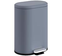 HOMCOM Cubo de Pedal de Cocina Compacto 6L Cubo Extraíble Gris
