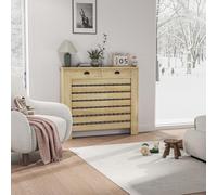 HomCom Cubre radiadores de MDF con cajón 111x19x95,5 cm Roble