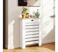 HOMCOM Cubre Radiadores con Cajón de MDF 78x19x95,5 cm Blanco