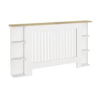 HOMCOM Cubre Radiadores Cubierta para Radiador de MDF 152x19x83 cm Blanco