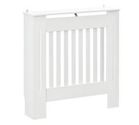 Homcom cubre radiadores cubierta de radiador moderna 78x19x81 cm cubreradiador de mdf para sala de estar dormitorio blanco