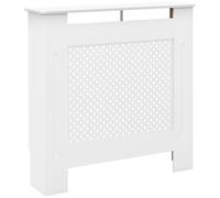 HOMCOM Cubre Radiadores Cubierta para Radiador Moderna 78x19x82 cm Blanco | MDF, Estante Superior, Listones, para Salón, Dormitorio, Pasillo