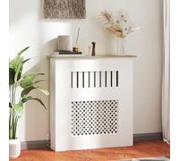Homcom cubre radiadores, cubreradiador de mdf, 78x19x81 cm, cubierta para radiador, diseño moderno de listones y nido de abeja, para salón, dormitorio, blanco