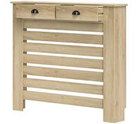 HOMCOM Cubre Radiadores de MDF con Cajón Cubierta para Radiador para Salón Dormitorio Pasillo 111x19x95,5 cm Roble