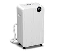 HOMCOM Deshumidificador 12L/día Depósito de Agua 2,1L Pantalla LED Temporizador 24 H Bloqueo Infantil hasta 12-25㎡ Blanco Blanco