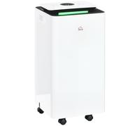 HOMCOM Deshumidificador Eléctrico 12L/día Depósito de Agua 2,5 Litro con 5 Modos 2 Velocidades Temporizador 25x25x50,5cm Blanco Aosom España