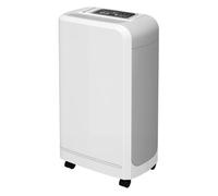 HOMCOM Deshumidificador Eléctrico 12L/día Deshumidificador Silencioso hasta 13-18m² con Ruedas Temporizador de 24 Horas Pantalla Digital de Humedad y Asa para Dormitorio Blanco