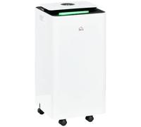 HomCom Deshumidificador eléctrico 12L/día, depósito 2,5L, silencioso, 10–25 m², 5 modos, LED, Blanco